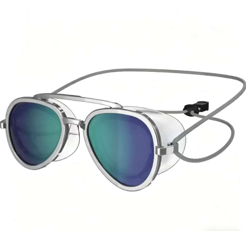 Nouvelles lunettes de natation Dake réglables de style aviateur UV400 en silicone avec verres rouges/verts/bleus, couverture complète anti-buée — image 5